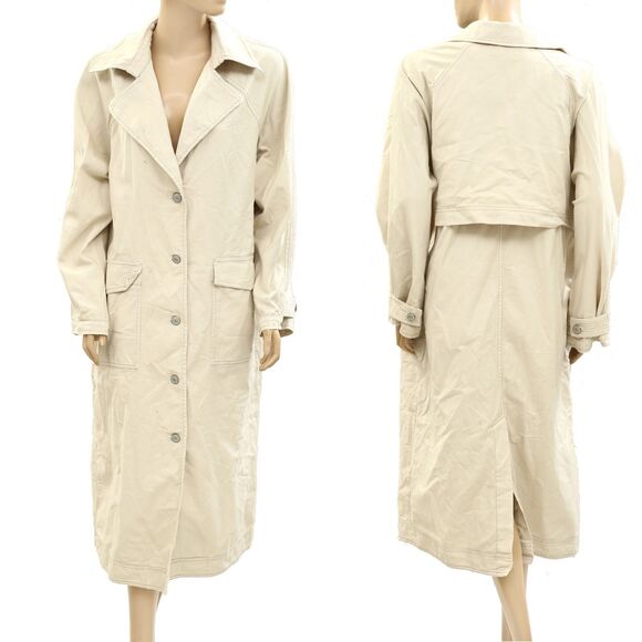 Free People We The Free Perry Military Coat Jacket Top Cotton Cozy M New 284585 - Picture 12 of 12